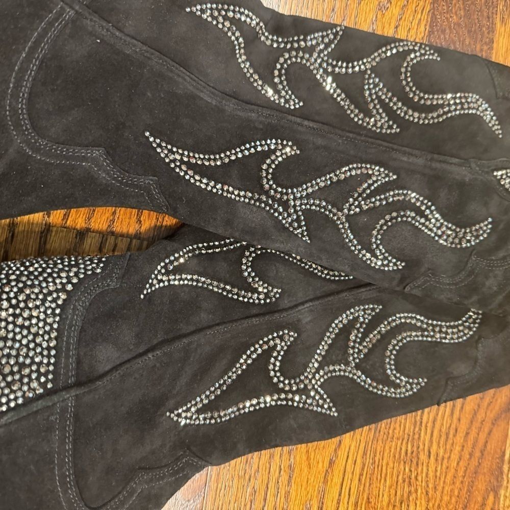 Free People Nashville Nights Boots sparkling, tall Western style embellished - Picture 8 of 8